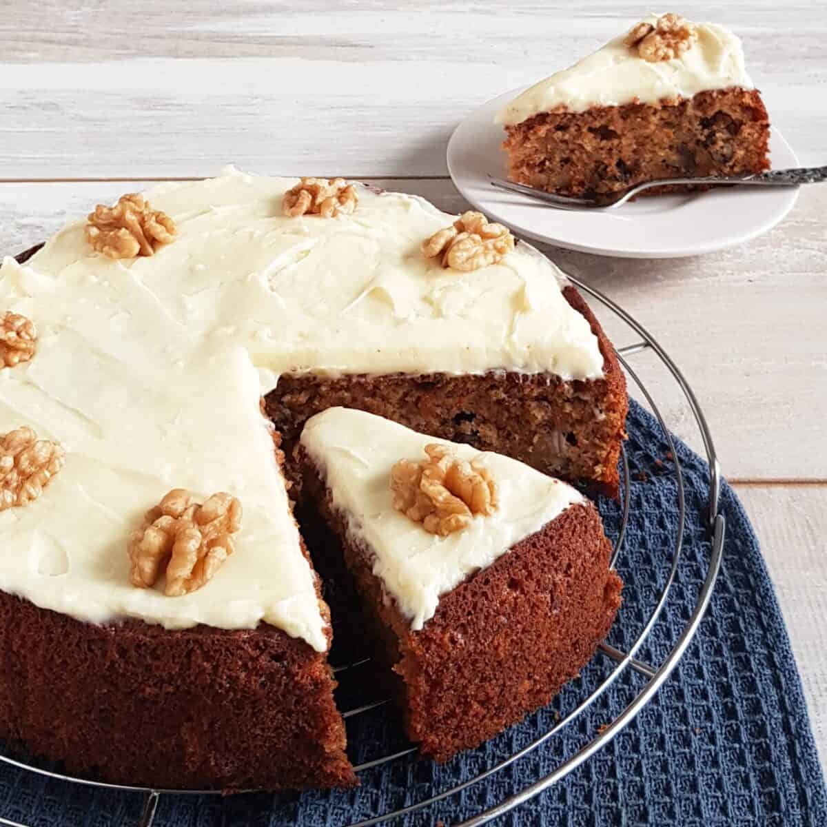 Carrot cake met roomkaasfrosting