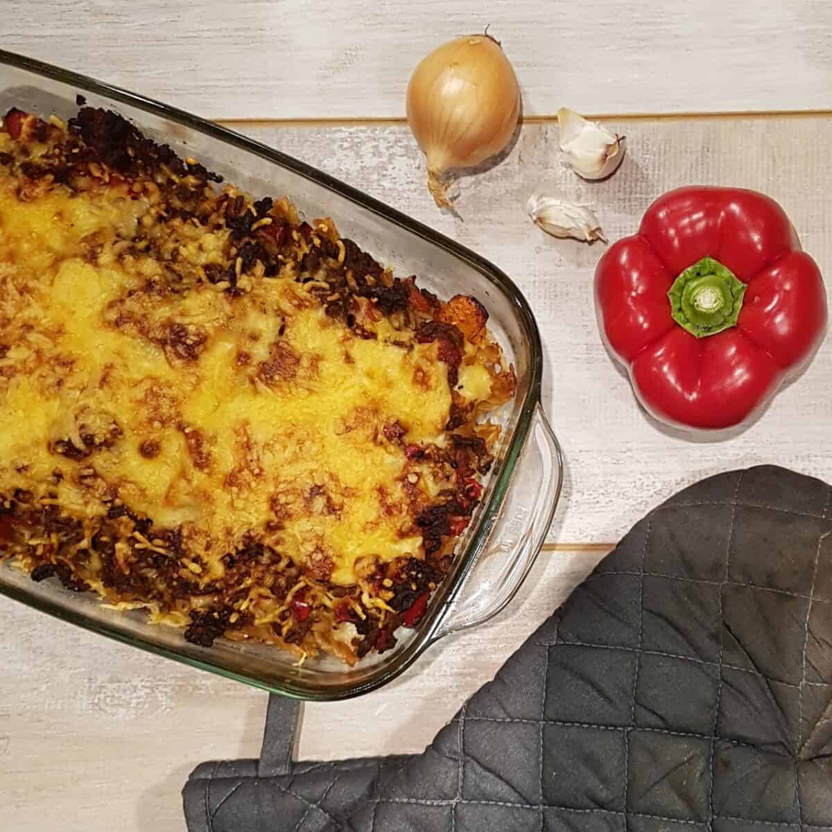 Pastitio - Griekse ovenschotel met gehakt en bechamelsaus
