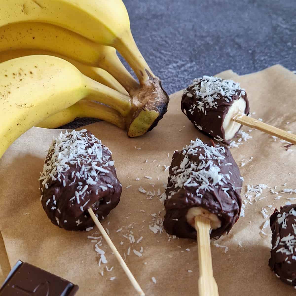 banaan met chocolade