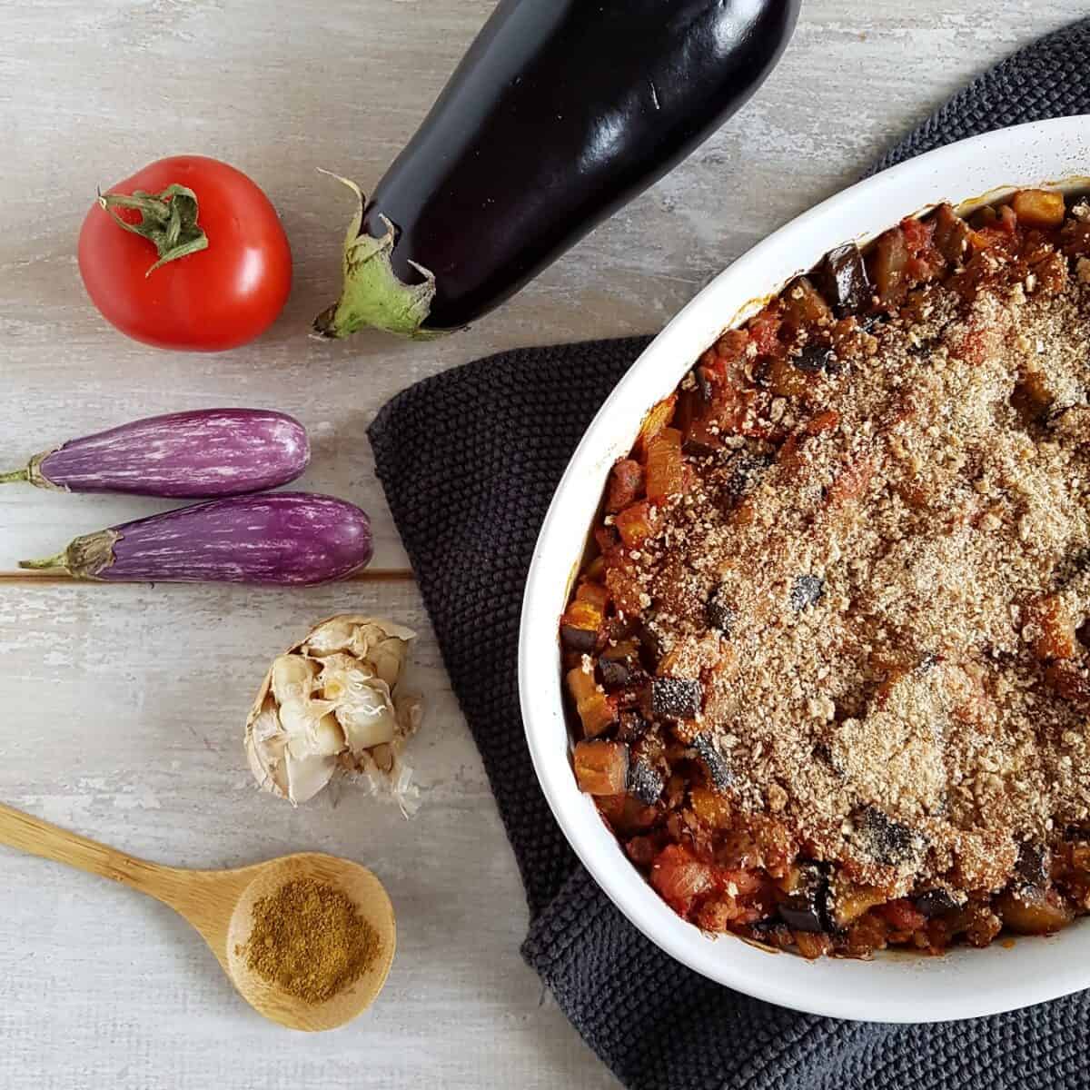 Ovenschotel met aubergine